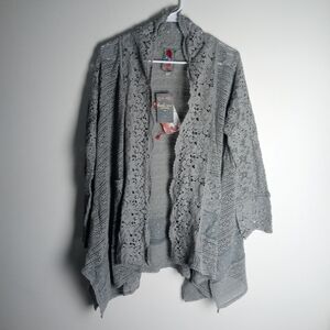 Johnny Was Floral Crochet Jacket Size M